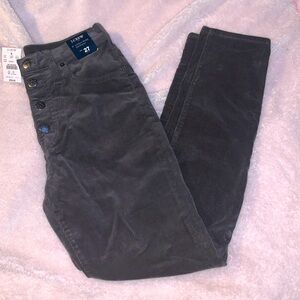 NWT j crew size 27 skinny high rise corduroy pants grey